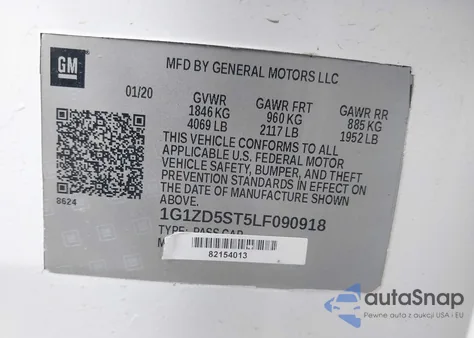 2020 Chevrolet Malibu Lt from USA, damaged, VIN 1G1ZD5ST5LF090918